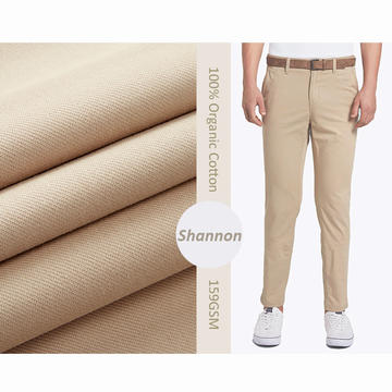 制造商价格 85%COTTON 15%SPANDEX 针织裤子面料