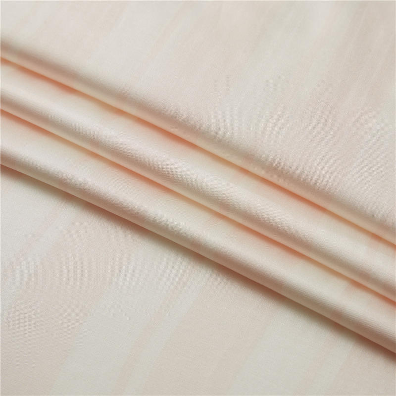 白色条纹粉色 51% 人造丝 49% 粘胶府绸丝滑形状条纹印花面料